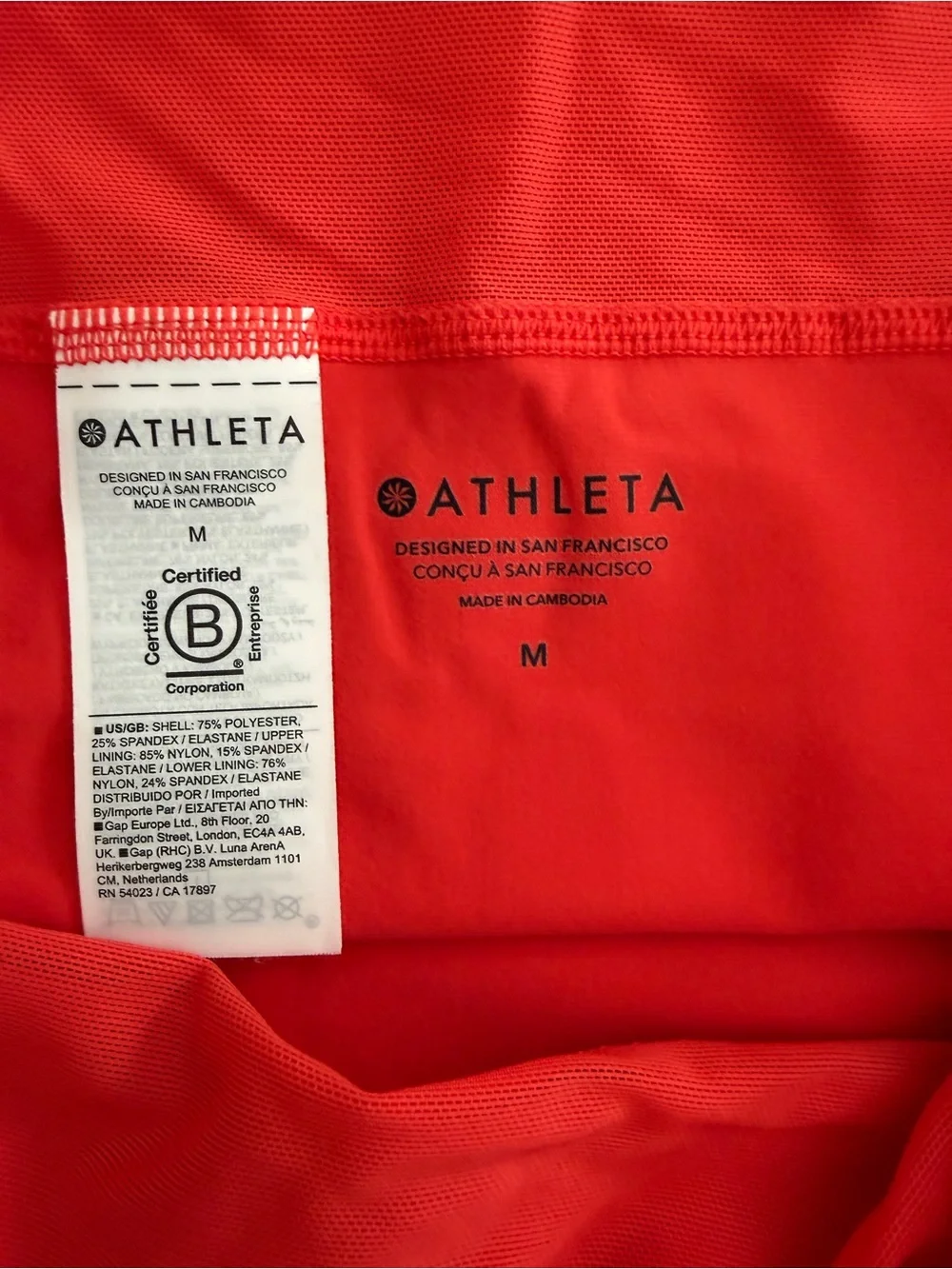 Athleta Coral-Red High Waisted Swim Bottoms Medium - Picture 3 of 3
